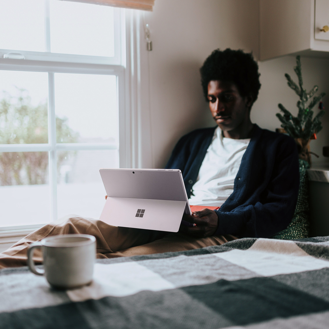Person working on tablet
